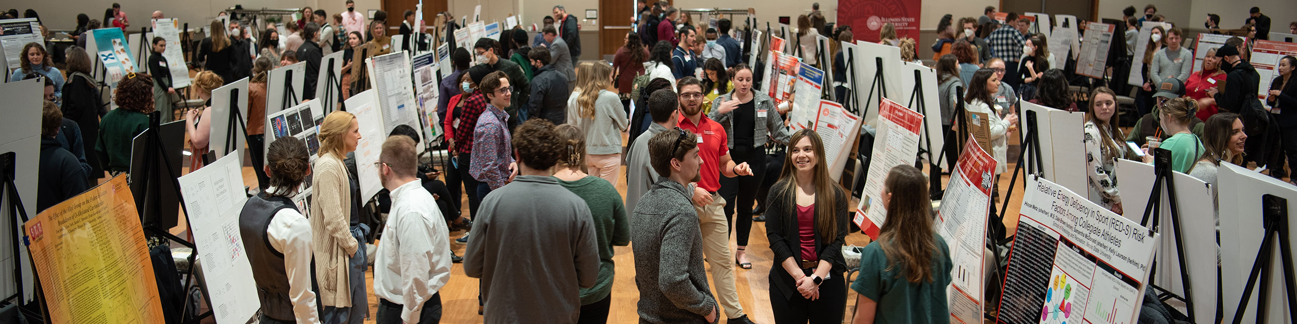 Students display their work on the Research Symposium